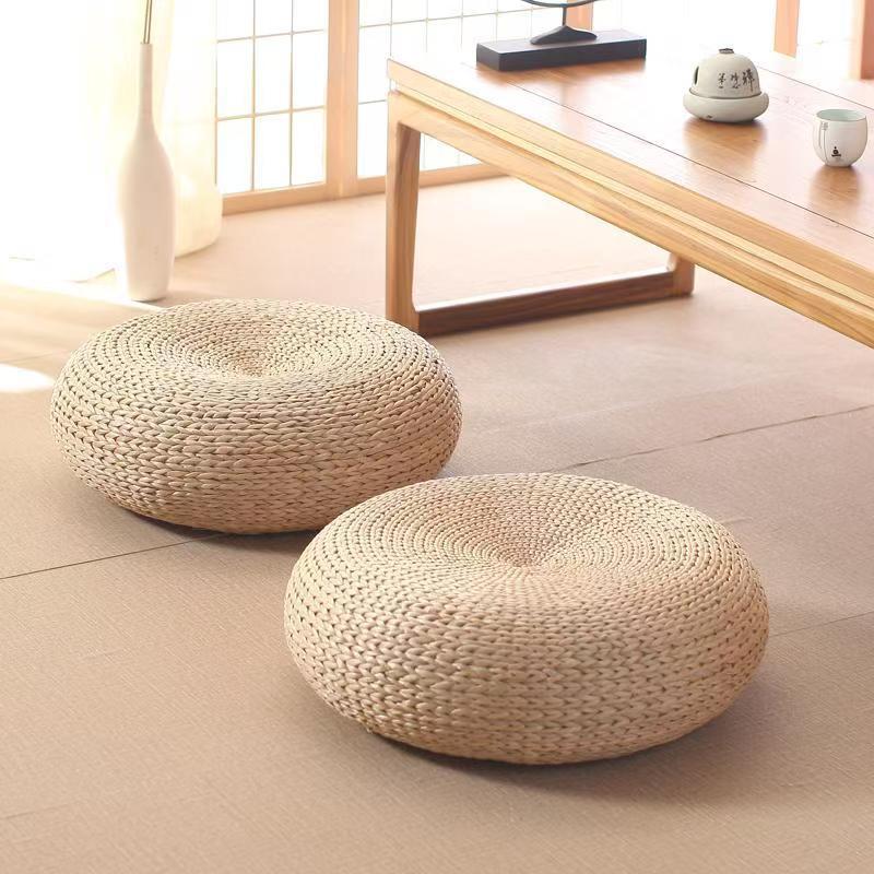 Tatami Mat Rush - Coussin de sol artisanal en jonc