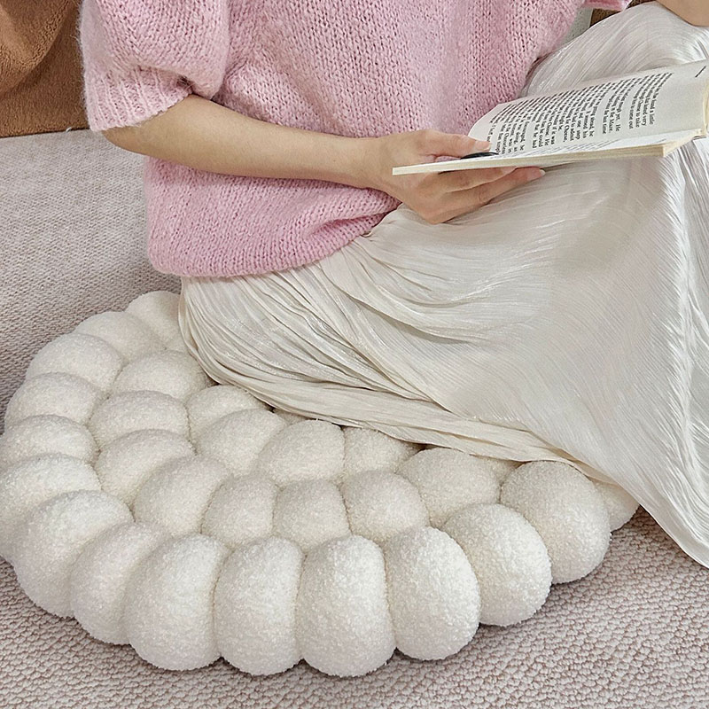 Coussin japonais tissé à fleur - Tatami Mat Rush avis et prix
