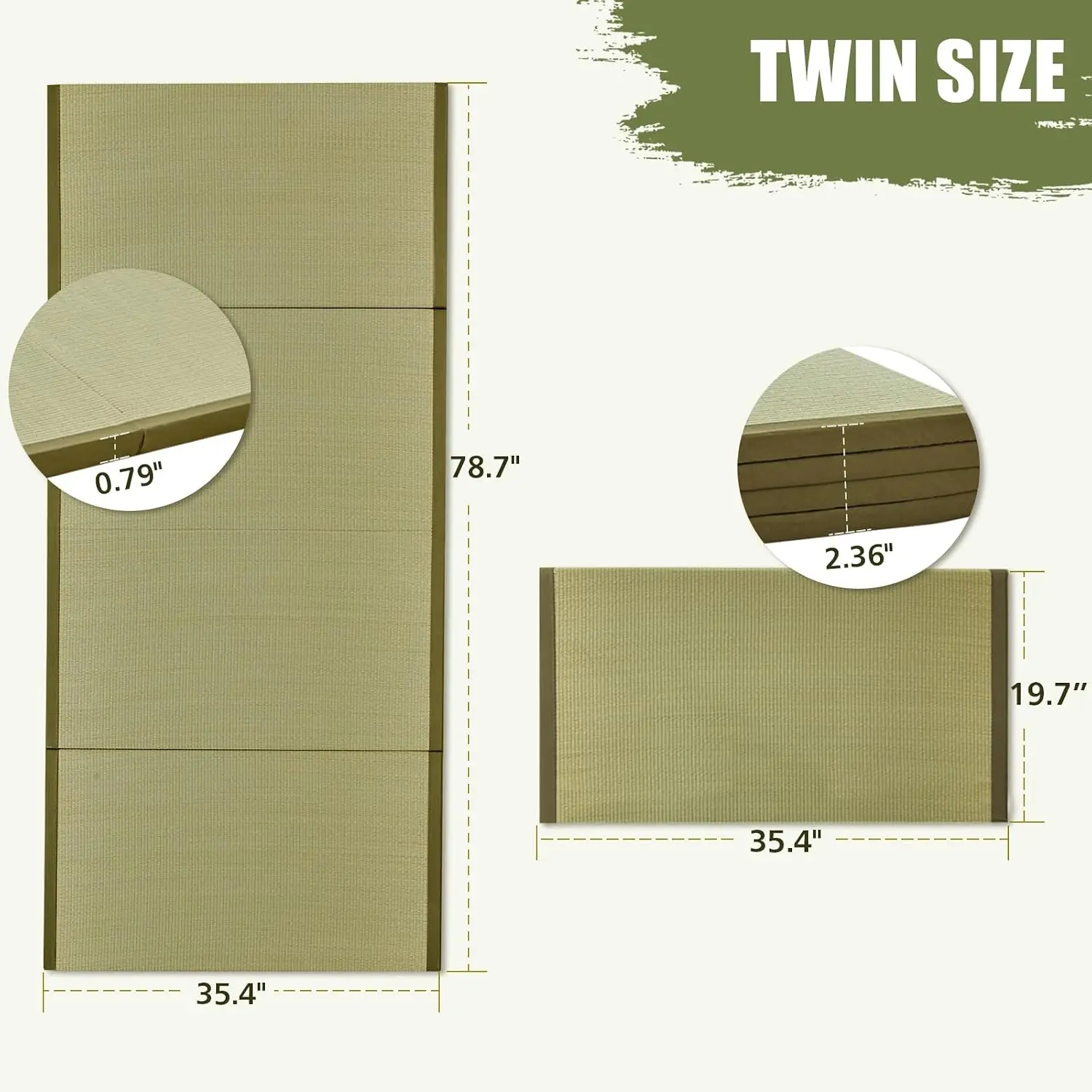 Tapis Tatami Japonais, Matelas - Tatami Mat Rush avis et prix