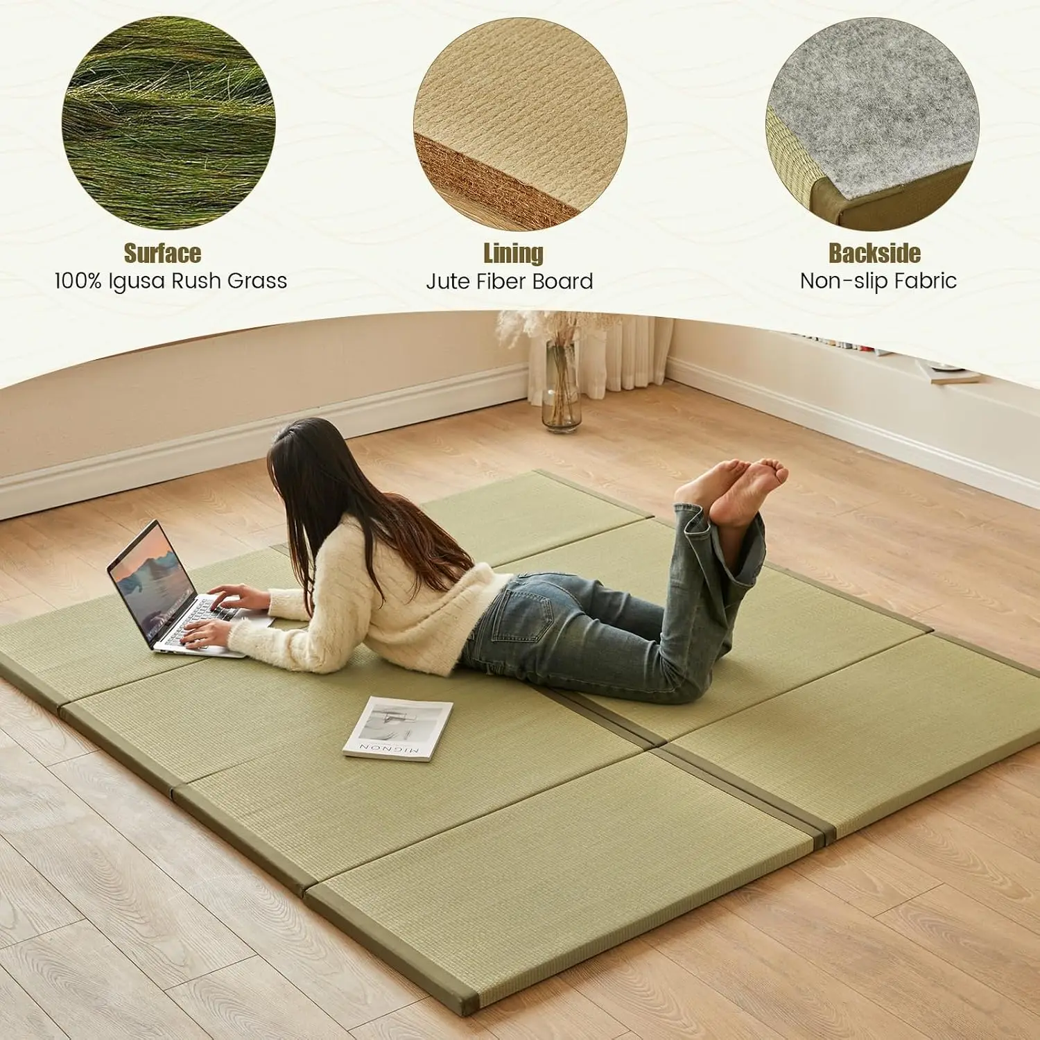 Tapis Tatami Japonais, Matelas - Tatami Mat Rush avis et prix