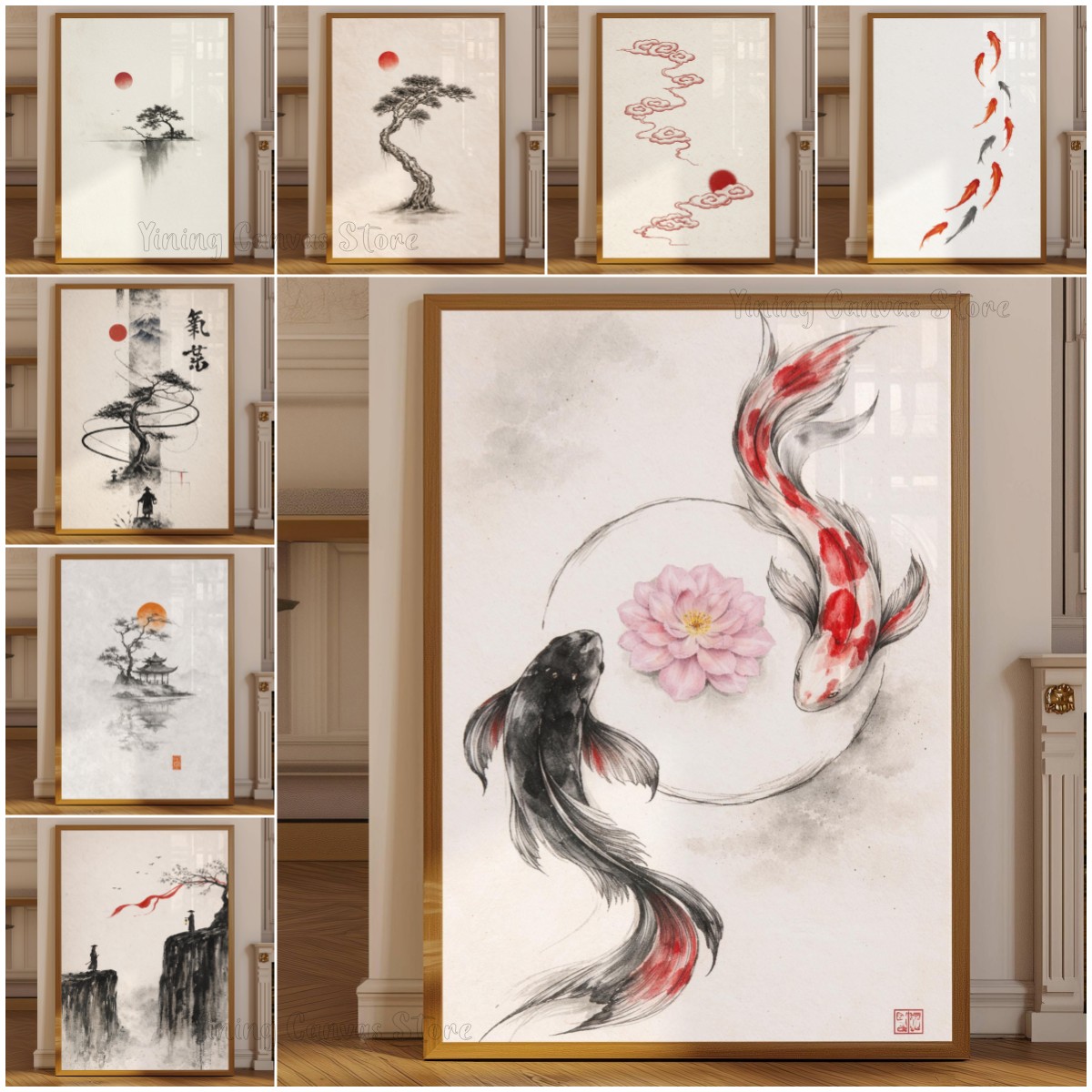 Affiche de paysage à l'encre j - Japanese Zen Lifestyle avis et prix